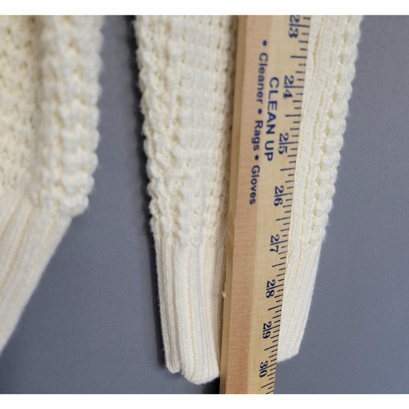 Sonoma Sweater Mens XXL Cream Ivory Cable Knit Pullover Crewneck Long Sleeves - Picture 12 of 16
